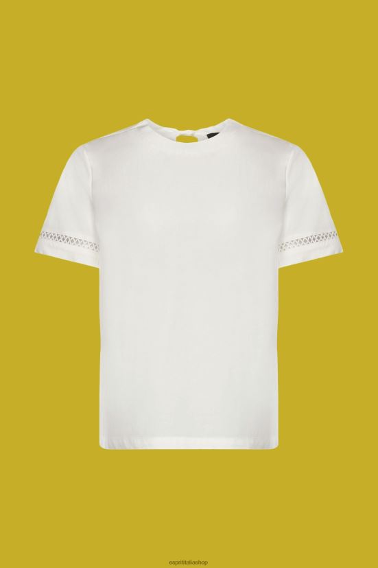 Esprit blusa con schiena scoperta, tencel bianco donne camicette 4RNDH201