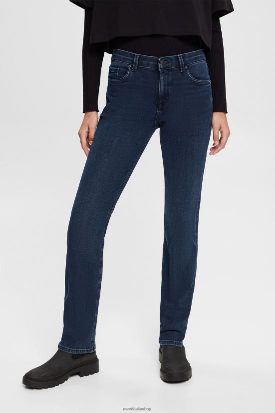 Esprit jeans elasticizzati a vita media blu nero donne denim 4RNDH345