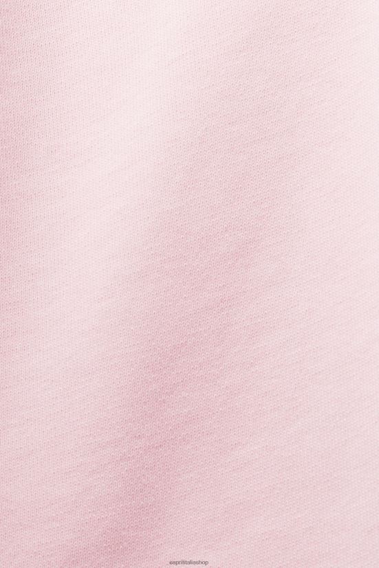 Esprit Felpa con cappuccio con logo ricamato, cotone biologico rosa pastello donne felpe e felpe con cappuccio 4RNDH11