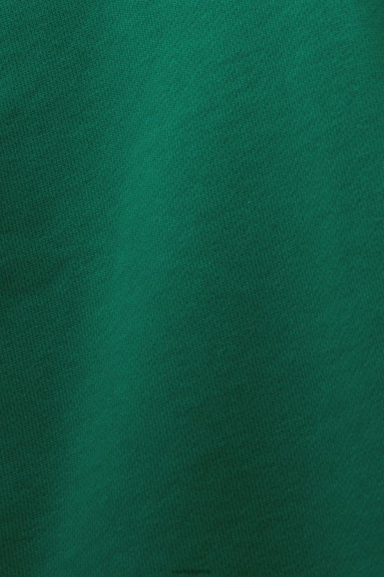 Esprit Felpa con cappuccio con logo ricamato, cotone biologico verde scuro donne felpe e felpe con cappuccio 4RNDH8