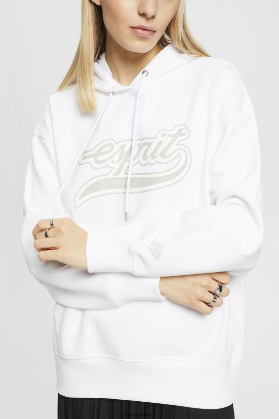 Esprit felpa con cappuccio con stampa logo bianco donne felpe e felpe con cappuccio 4RNDH168