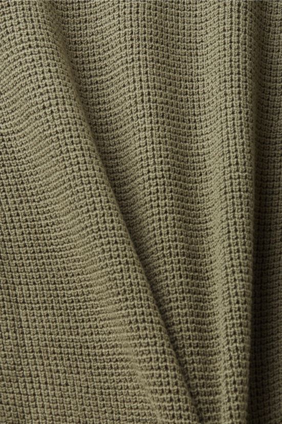 Esprit felpa con cappuccio lavorata a maglia kaki chiaro donne felpe e felpe con cappuccio 4RNDH244