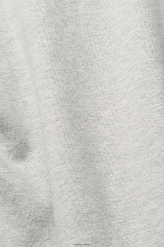 Esprit felpa con scritta casual grigio chiaro donne felpe e felpe con cappuccio 4RNDH540