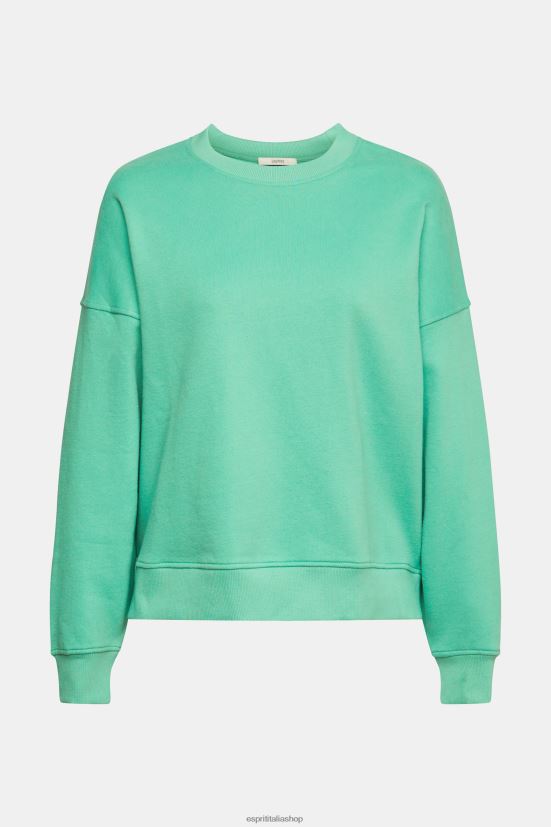 Esprit felpa dalla vestibilità rilassata verde donne felpe e felpe con cappuccio 4RNDH524
