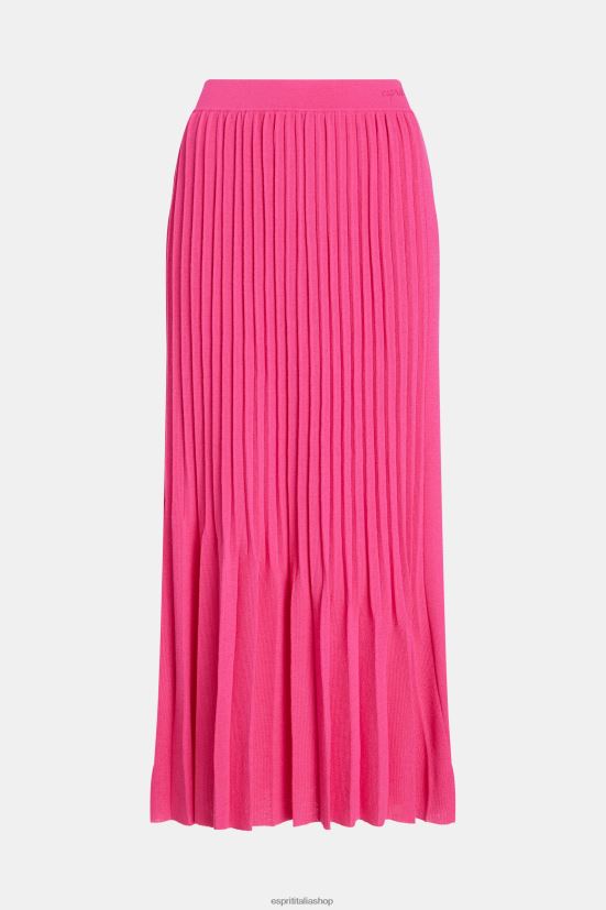 Esprit gonna midi a pieghe rosa fucsia donne gonne 4RNDH391