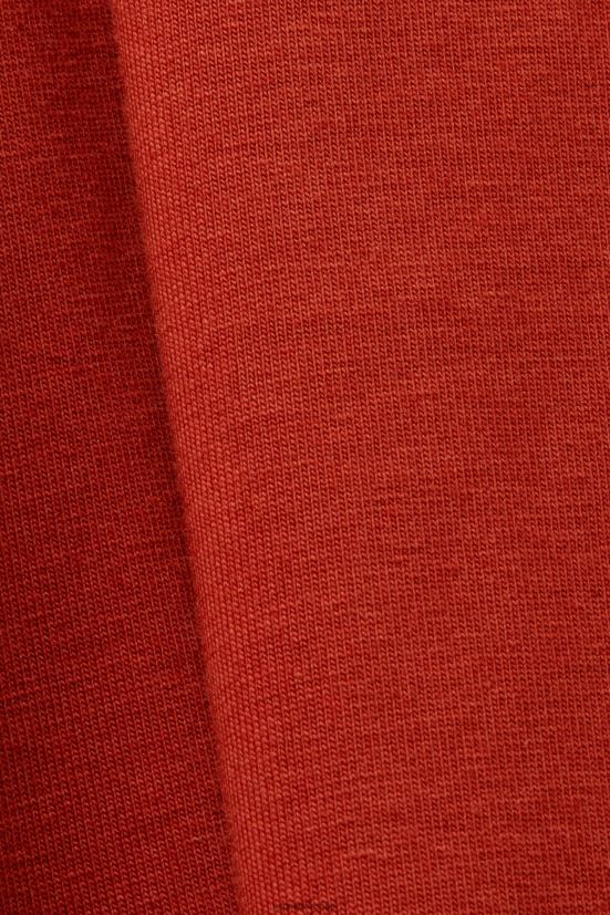 Esprit gonna midi in jersey, cotone sostenibile terracotta donne gonne 4RNDH44