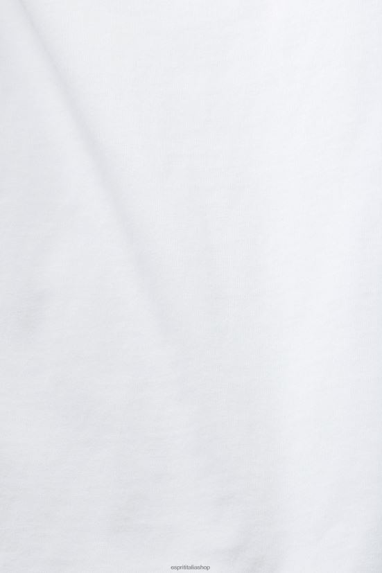 Esprit t-shirt in cotone con logo stampato bianco donne magliette 4RNDH142