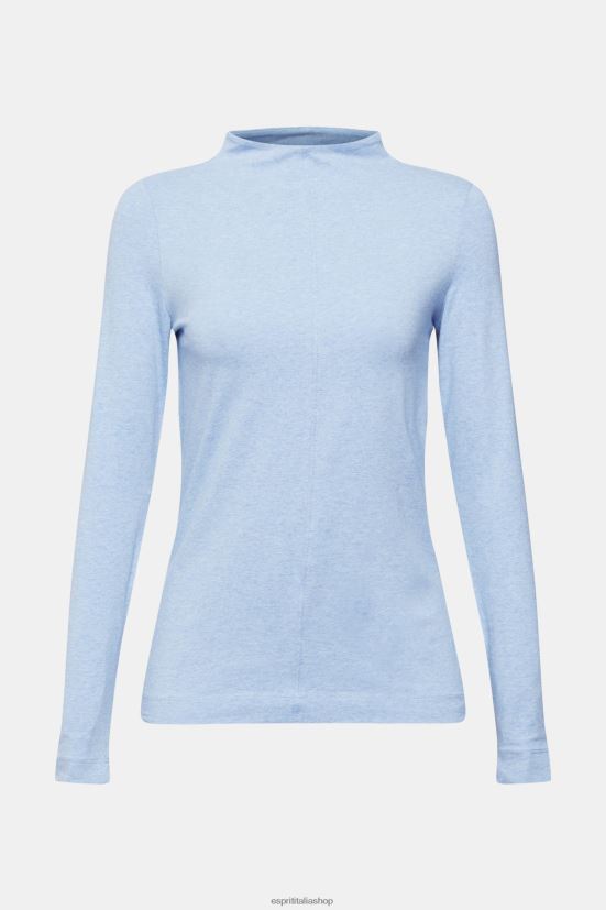 Esprit top a maniche lunghe con scollo a barchetta blu acceso donne manica lunga 4RNDH367