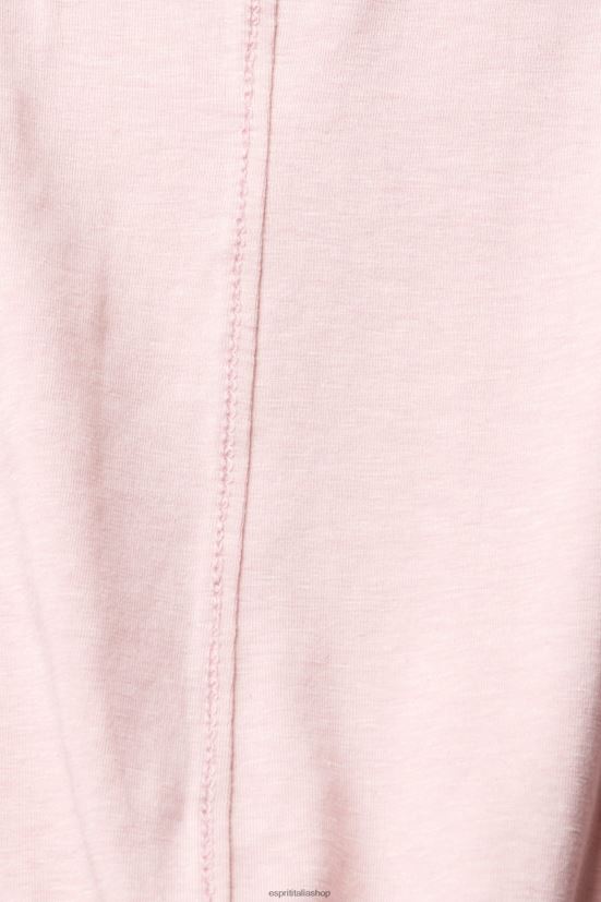 Esprit top a maniche lunghe con scollo a barchetta rosa chiaro donne manica lunga 4RNDH368