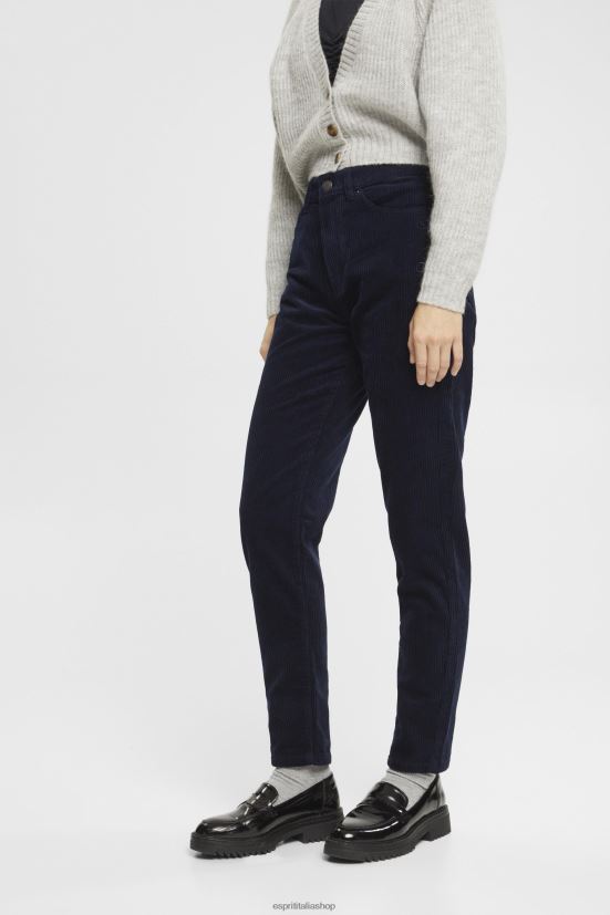 Esprit Pantaloni in velluto a costine vestibilità mamma Marina Militare donne pantaloni 4RNDH253