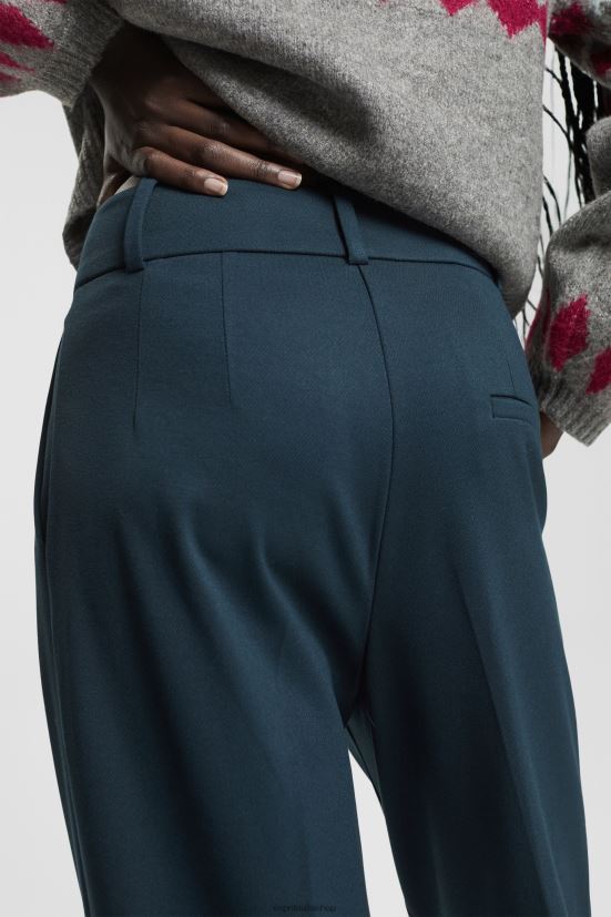 Esprit pantaloni a gamba larga blu petrolio donne pantaloni 4RNDH437