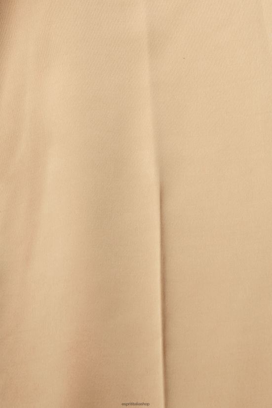 Esprit pantaloni a vita alta con orlo diviso beige crema donne pantaloni 4RNDH326