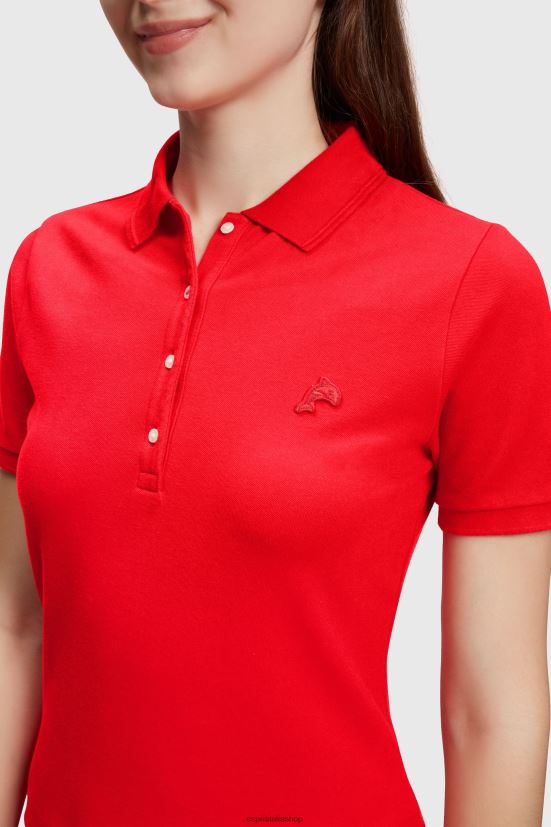 Esprit Polo classica del Dolphin Tennis Club rosso donne polo 4RNDH498