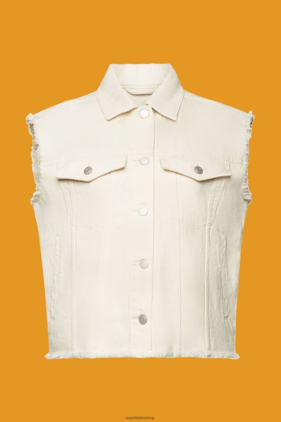 Esprit gilet di jeans sfilacciato ghiaccio donne veste 4RNDH62