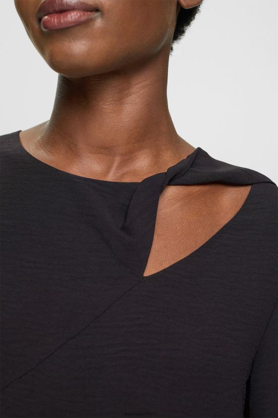 Esprit miniabito con cut-out nero donne vestiti 4RNDH429