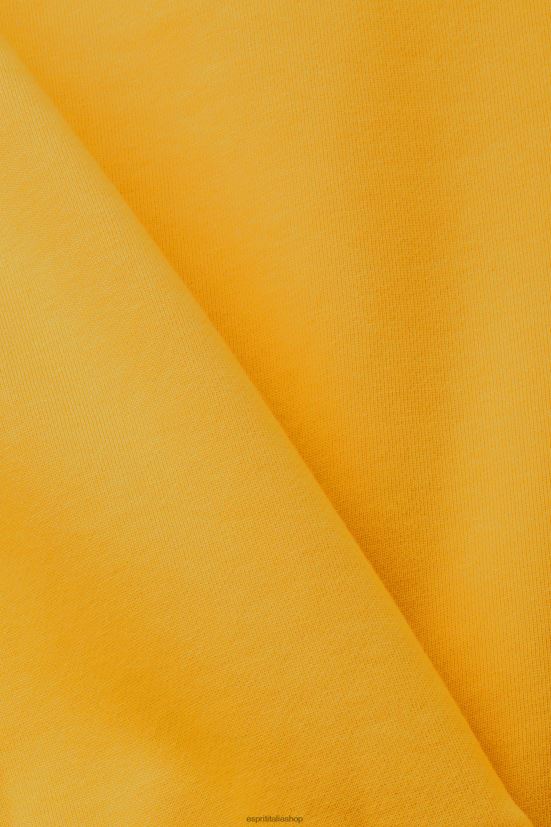 Esprit Felpa con toppa universitaria giallo uomini felpe e felpe con cappuccio 4RNDH810