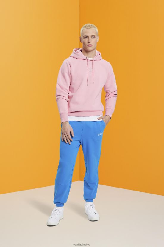 Esprit felpa con cappuccio con stampa logo sul petto rosa uomini felpe e felpe con cappuccio 4RNDH642