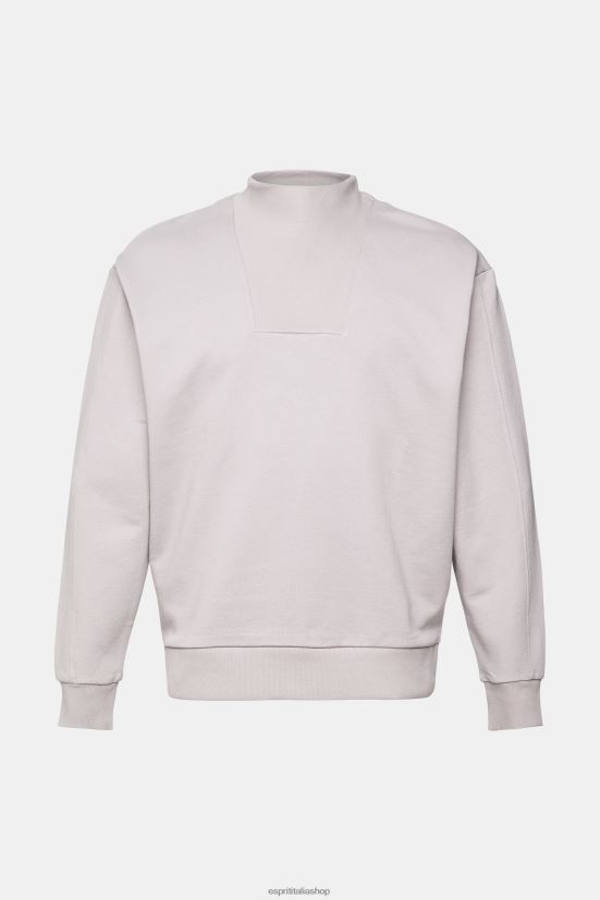 Esprit felpa con colletto rialzato lavanda uomini felpe e felpe con cappuccio 4RNDH953