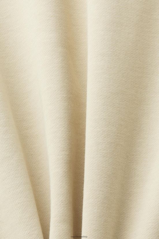 Esprit felpa con stampa logo sul retro beige uomini felpe e felpe con cappuccio 4RNDH645