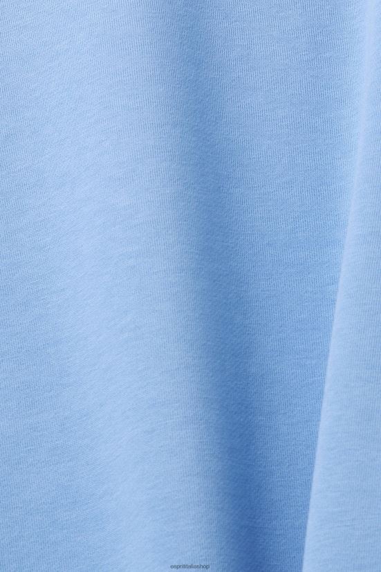 Esprit felpa con stampa logo sul retro lavanda azzurra uomini felpe e felpe con cappuccio 4RNDH647