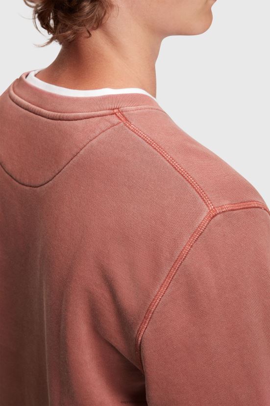Esprit felpa girocollo sostenibile terracotta uomini felpe e felpe con cappuccio 4RNDH937