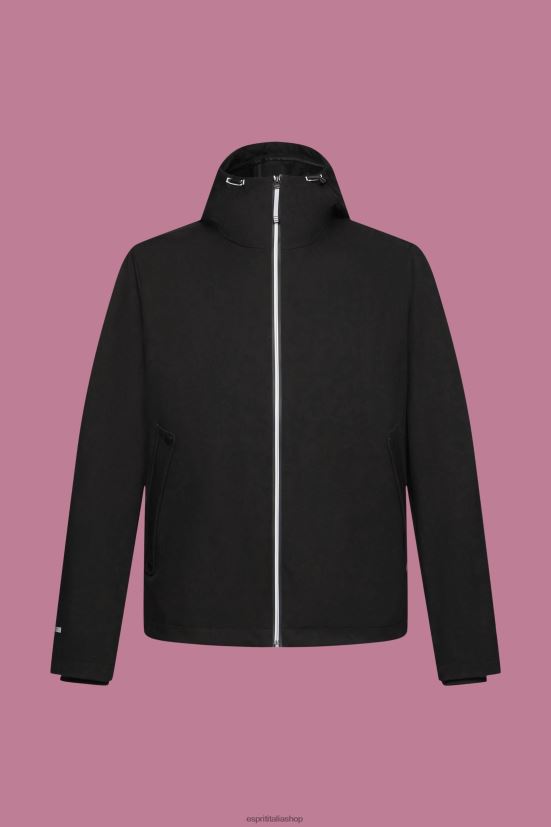 Esprit giacca softshell con cappuccio nero uomini giacche 4RNDH728