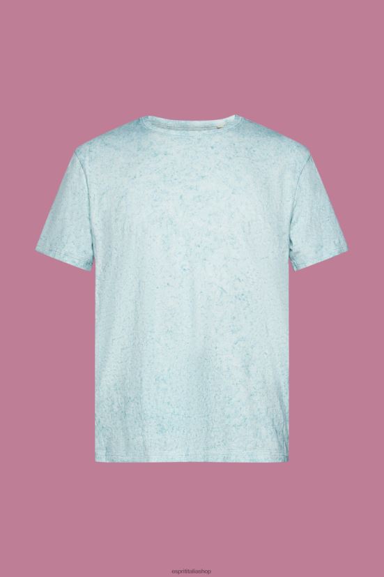 Esprit T-shirt effetto lavato verde acqua chiaro uomini magliette 4RNDH753
