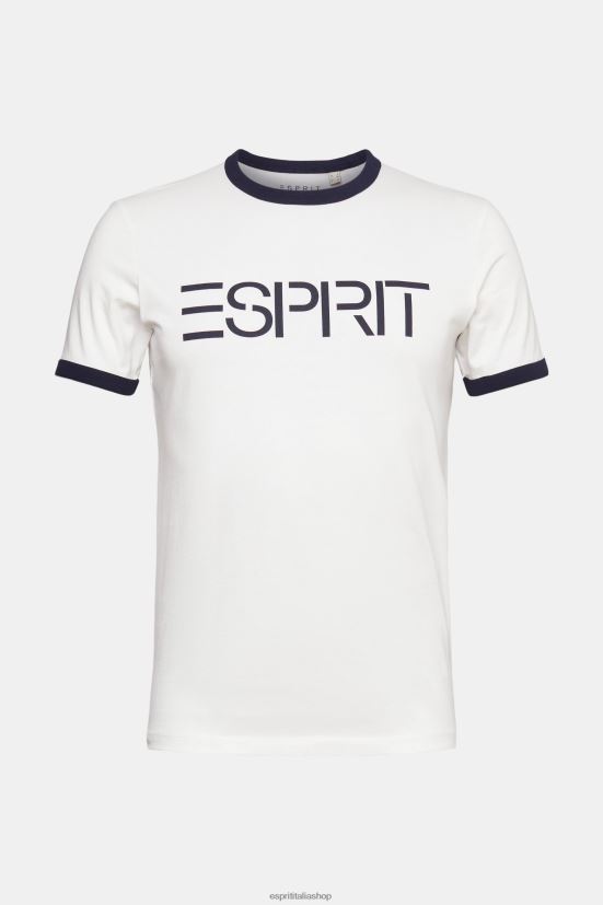 Esprit T-shirt in jersey con stampa logo bianco uomini magliette 4RNDH949