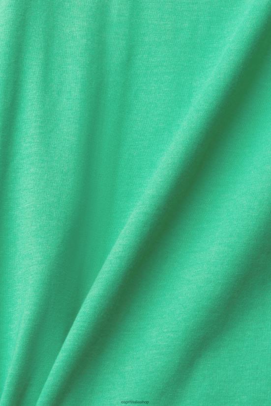 Esprit T-shirt in jersey con stampa logo verde uomini magliette 4RNDH950