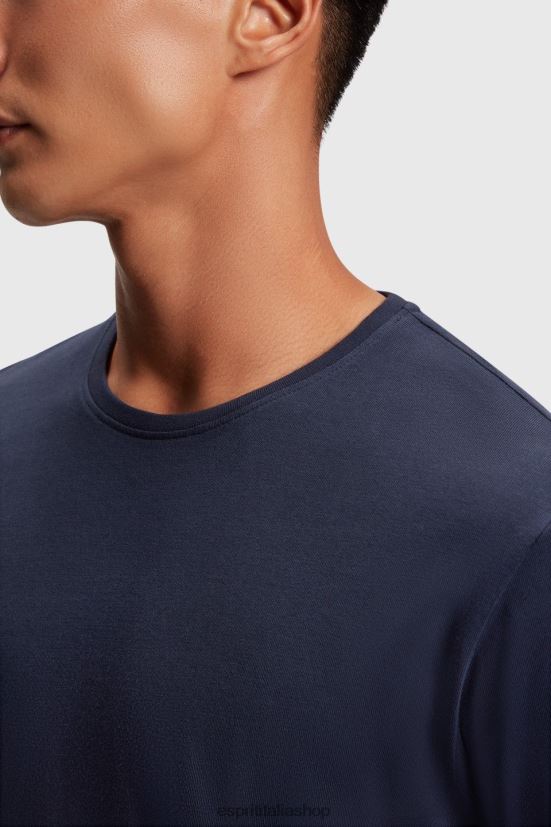 Esprit T-shirt regolare in jersey tinta unita Marina Militare uomini magliette 4RNDH860