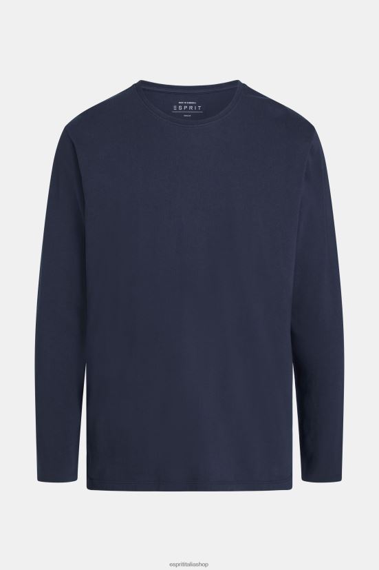 Esprit T-shirt regolare in jersey tinta unita Marina Militare uomini magliette 4RNDH860