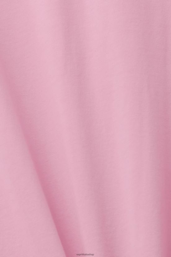 Esprit maglietta con stampa logo rosa uomini magliette 4RNDH603