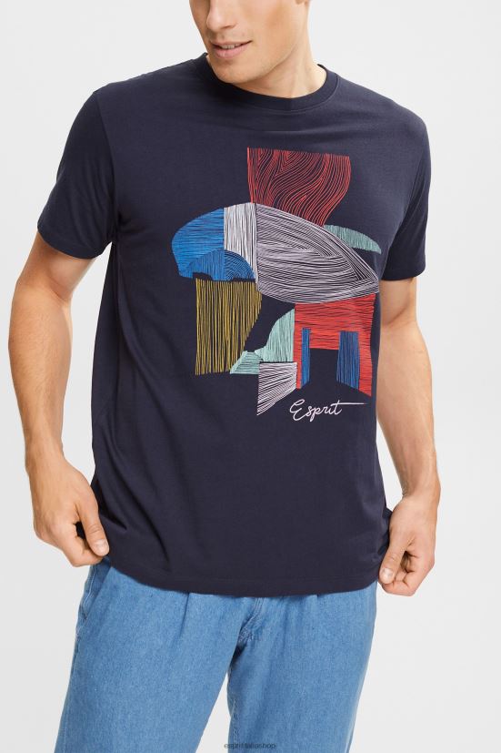 Esprit t-shirt con illustrazione in cotone sostenibile Marina Militare uomini magliette 4RNDH940