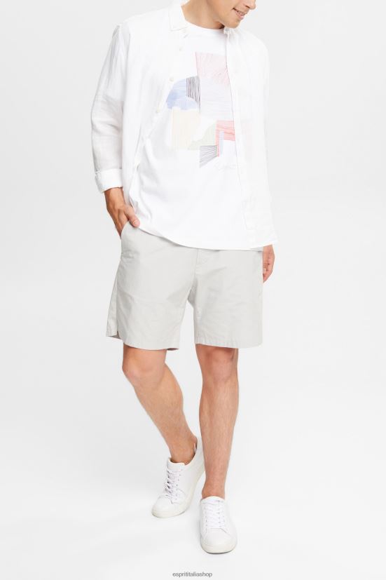 Esprit t-shirt con illustrazione in cotone sostenibile bianco uomini magliette 4RNDH939
