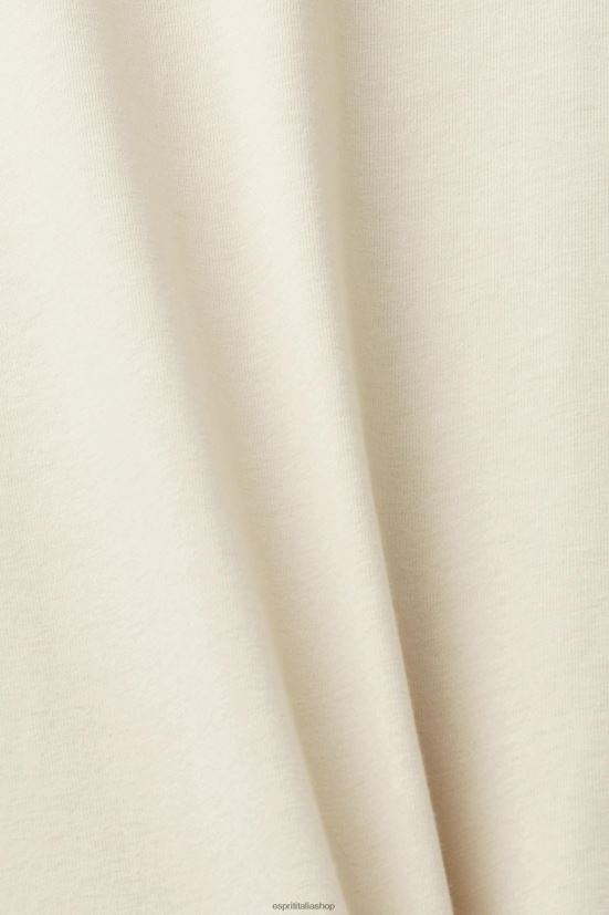 Esprit t-shirt in cotone con stampa logo tortora chiaro uomini magliette 4RNDH625