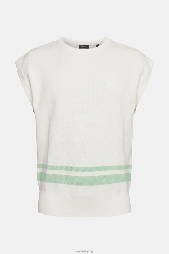 Esprit canotta con due strisce bianco uomini maglioni 4RNDH841