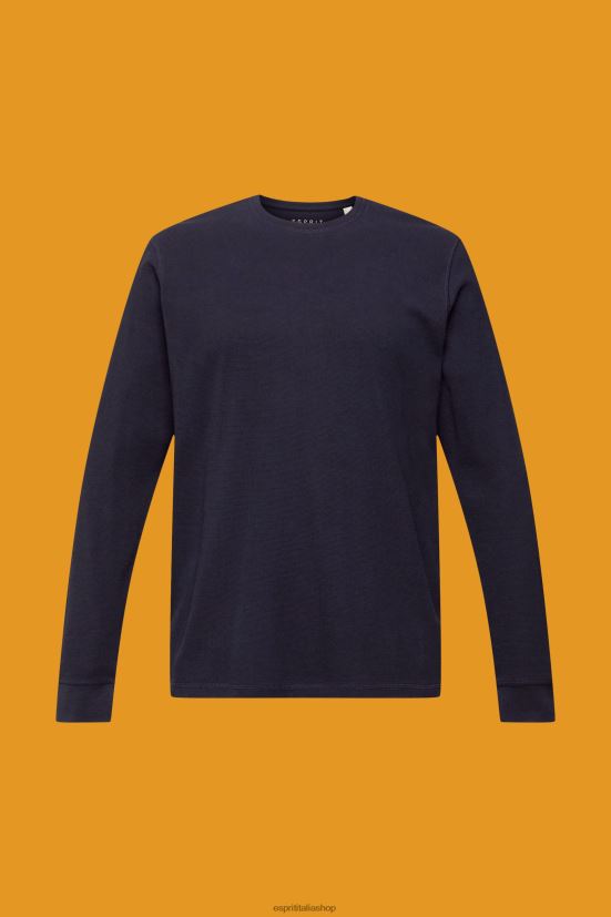 Esprit Top a maniche lunghe in piquet waffle Marina Militare uomini manica lunga 4RNDH824