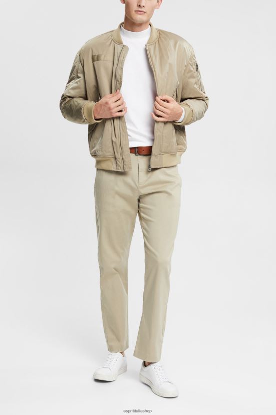 Esprit top a maniche lunghe con colletto rialzato bianco uomini manica lunga 4RNDH943