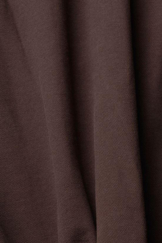 Esprit Polo in piqué a maniche lunghe Marrone scuro uomini polo 4RNDH836