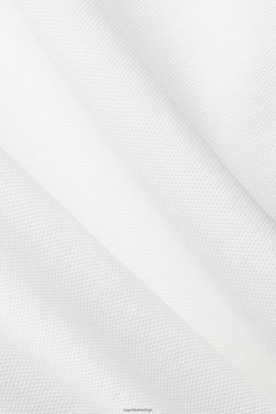 Esprit Polo in piqué a maniche lunghe bianco uomini polo 4RNDH951